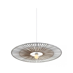 19106 PENDANT LIGHT BAMBOO METAL 1XE27 WHITE Zambelis Lights